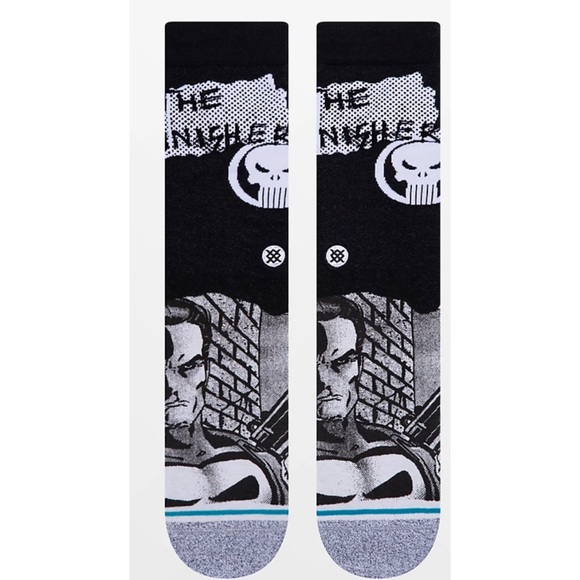 Stance x The Punisher Black Crew Socks - Picture 1 of 4